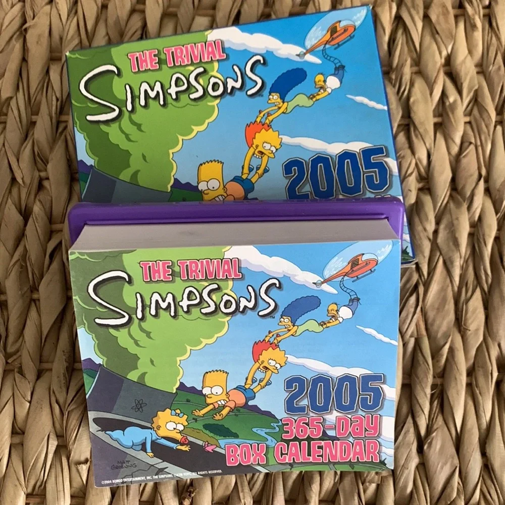 The Trivial Simpsons 2005 365 Day Box Picture Calendar Harper Entertainment New